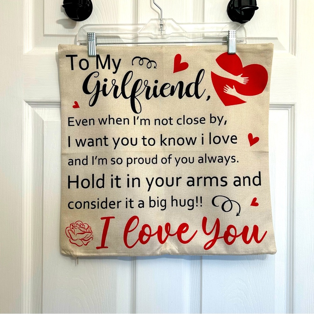 To My Girlfriend… Throw Pillow Case